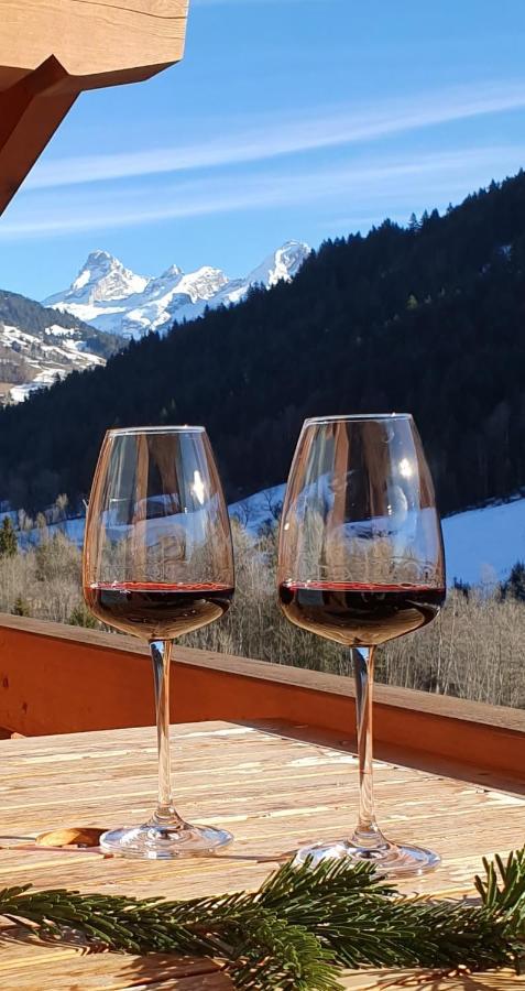 Bienvenue Dans Notre Chalet! Appartement Les Sitelles Le Grand-Bornand Esterno foto